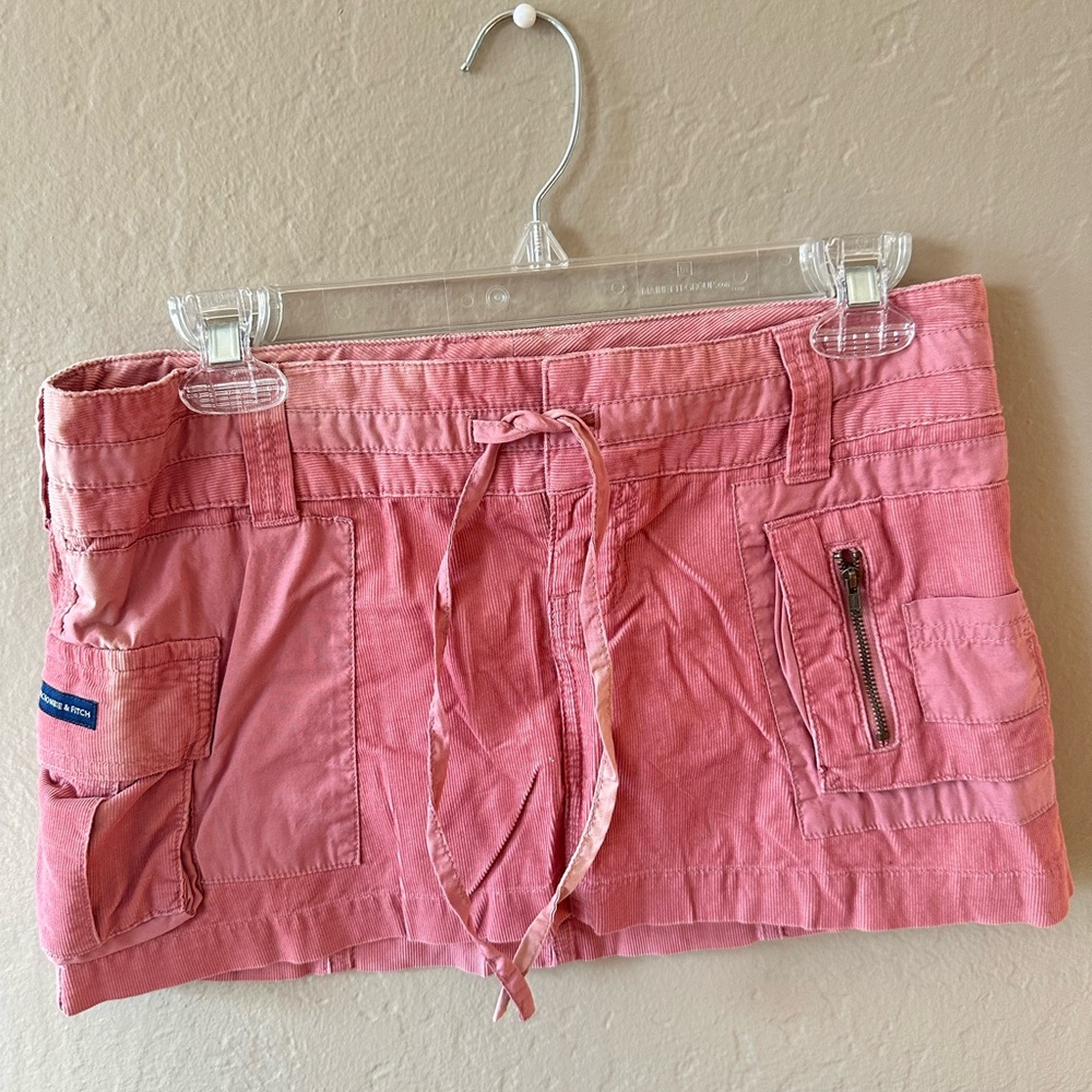 Vintage Y2K Abercrombie & Fitch Women's Corduroy Cargo Skirt *100% Cotton*